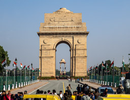 The India Gate - War memorial that commemorates 90,000 soldiers of the British Indian Army who died in between 1914 and 1921 in the First World War.