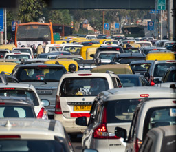 Typical Delhi traffic